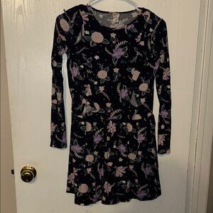 Gymboree Black Floral Long Sleeve Dress
